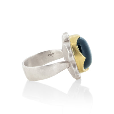 Two-Tone Labradorite Ring