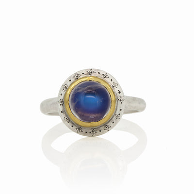 TWO TONE MOONSTONE RING