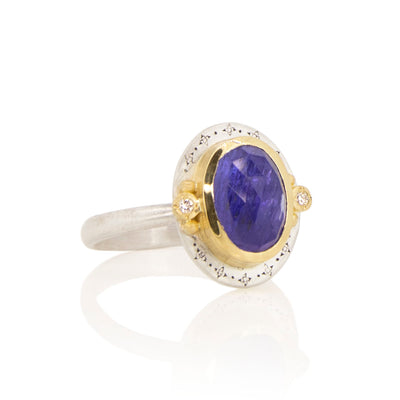Tanzanite and Diamond Harmony Ring