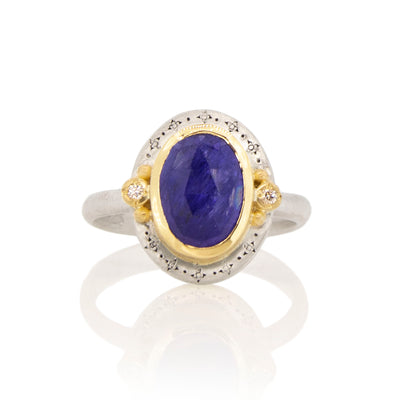Tanzanite and Diamond Harmony Ring