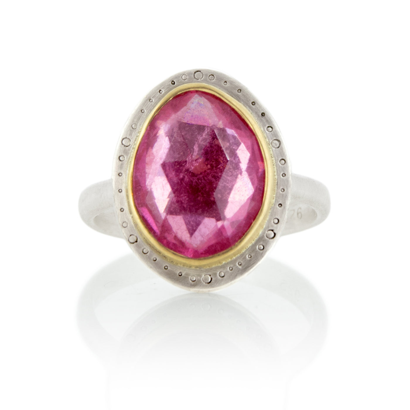 Two-Tone Rose Cut Pink Tourmaline Ring
