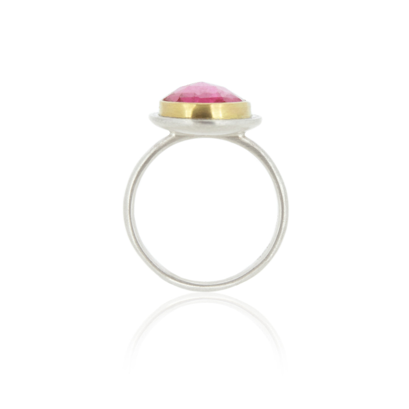Two-Tone Rose cut Pink Tourmaline