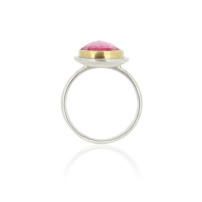 Two-Tone Rose cut Pink Tourmaline