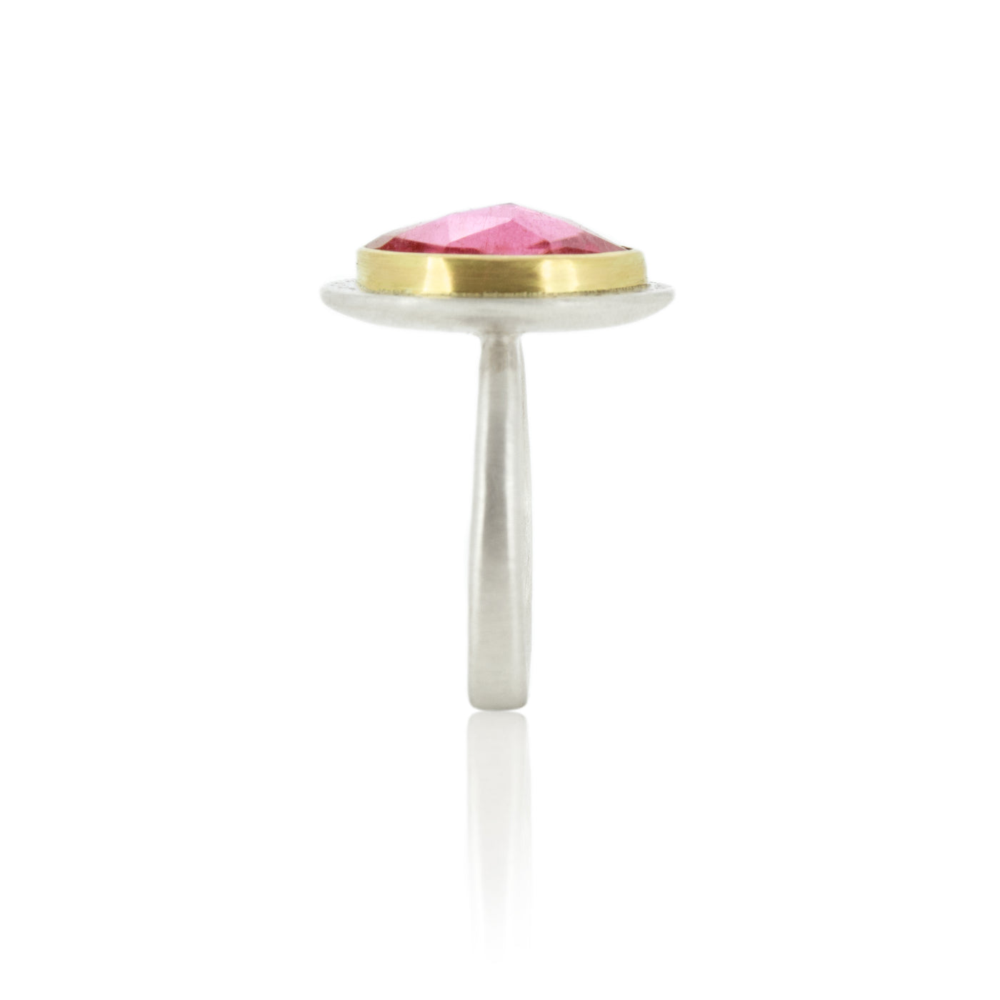 Two-Tone Rose cut Pink Tourmaline