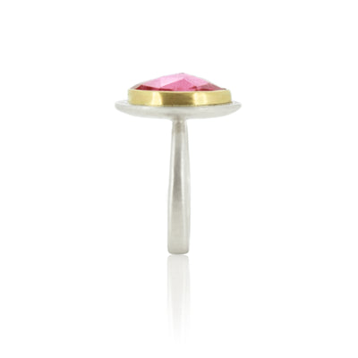 Two-Tone Rose cut Pink Tourmaline