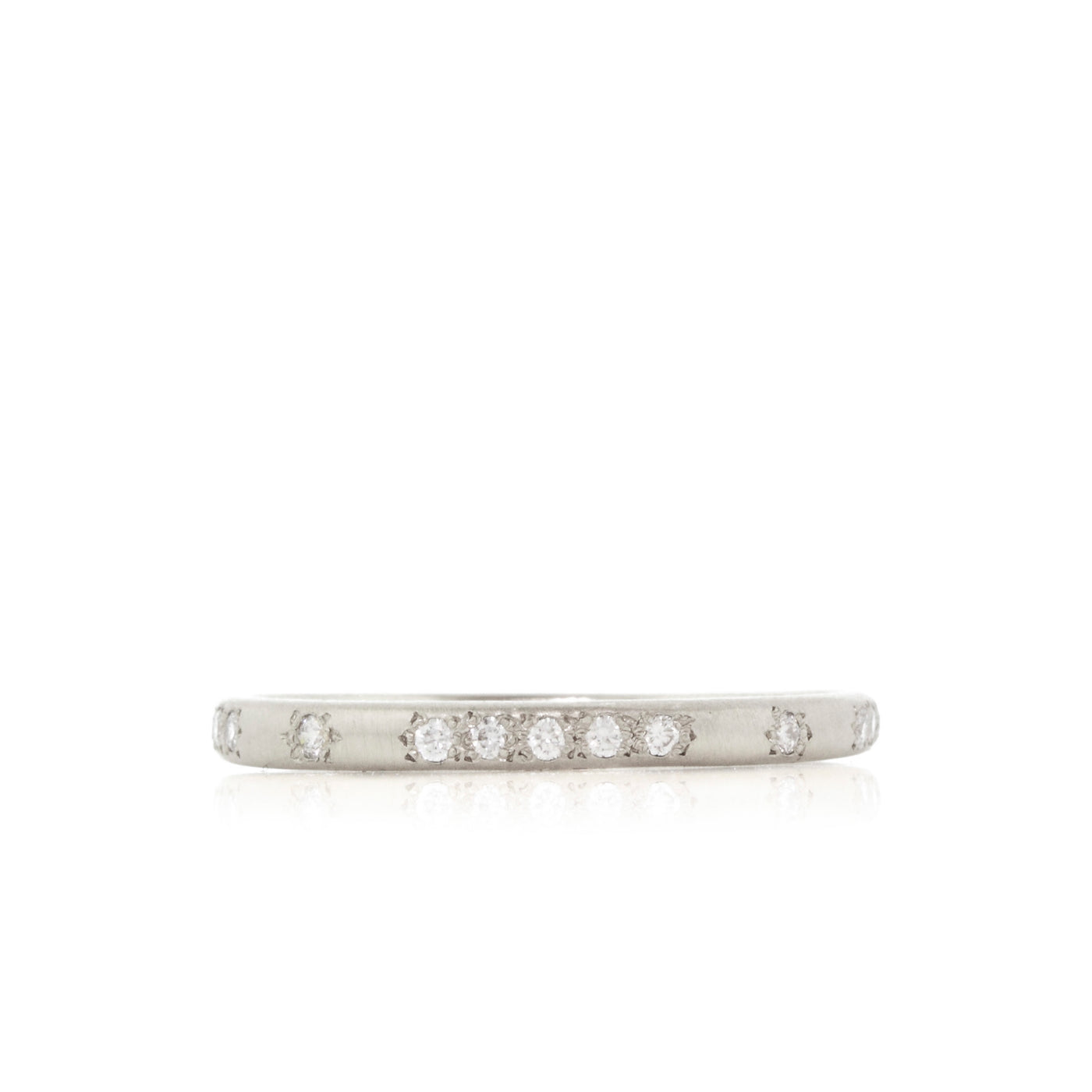 Rounded Thin Band in Platinum