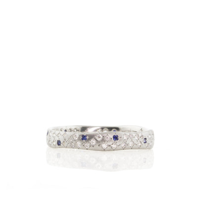 Wavy Pave Band in Platinum