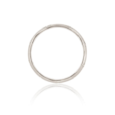 Thin Wavy Memories Band in Platinum