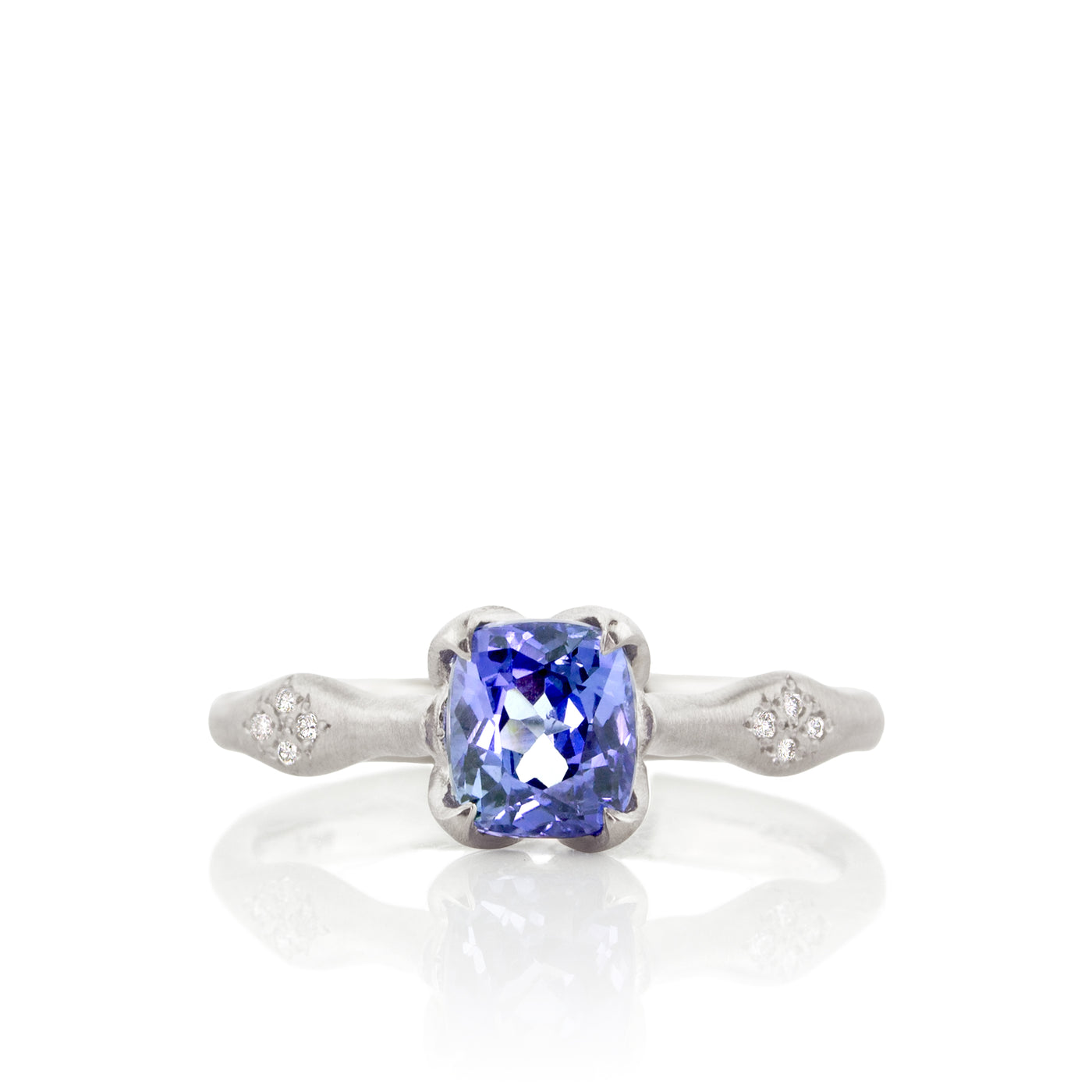 Sapphire Rosebud Cushion Ring