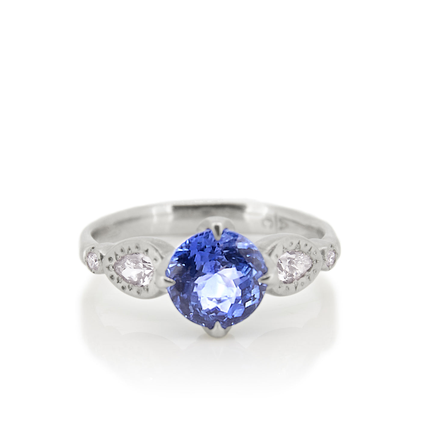 Platinum Oval and Round Rosebud Solitaire