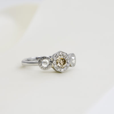 Horizon Three-Stone Ring