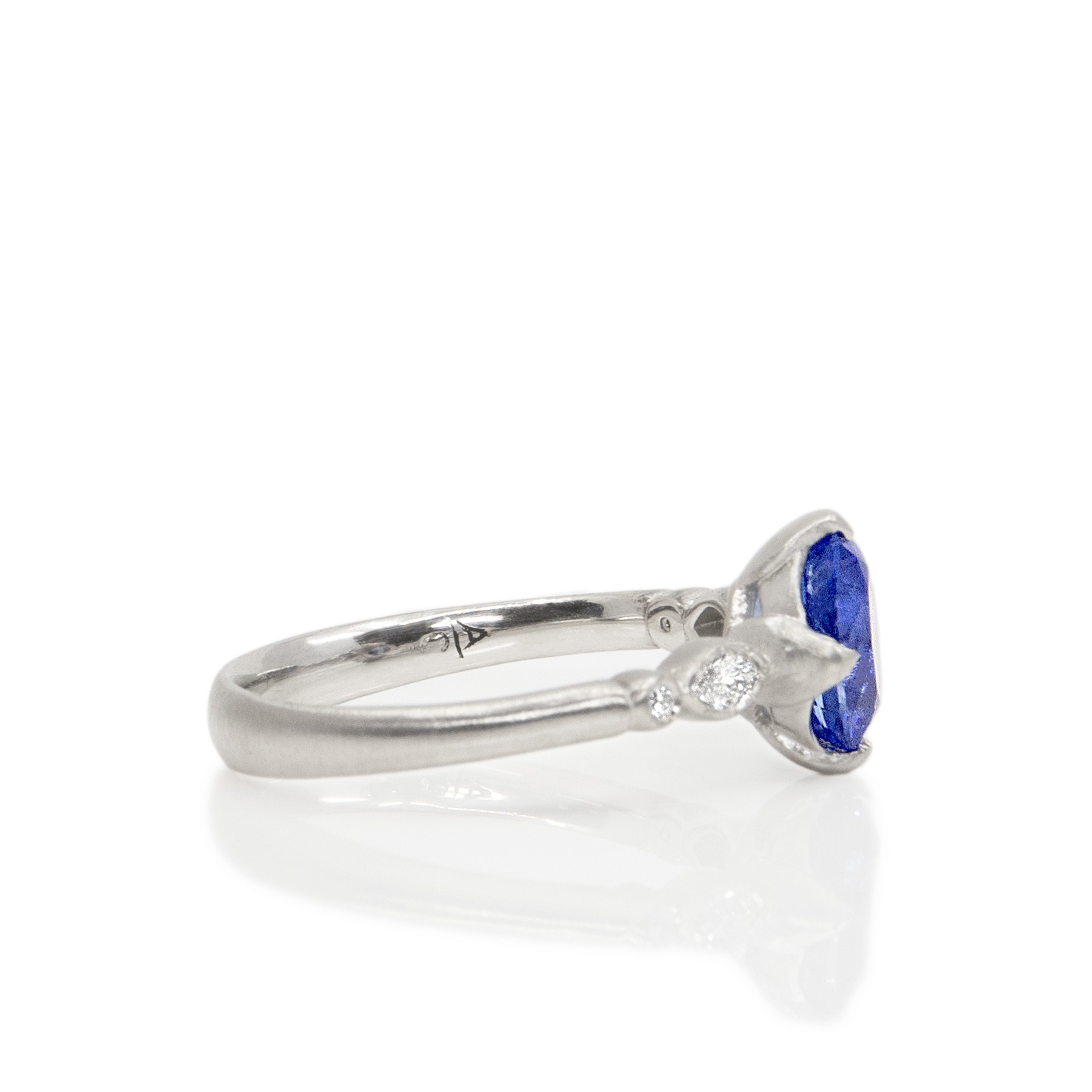 Blue Sapphire Oval & Round Rosebud