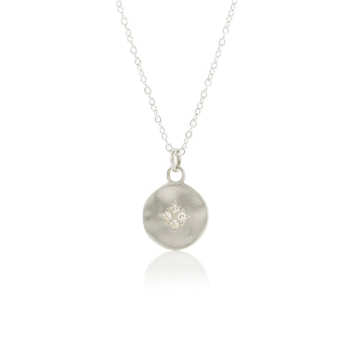 Silver Four Star Wave Pendant