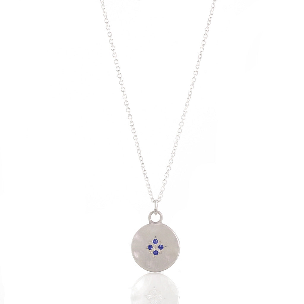 Silver Four Star Wave Pendant