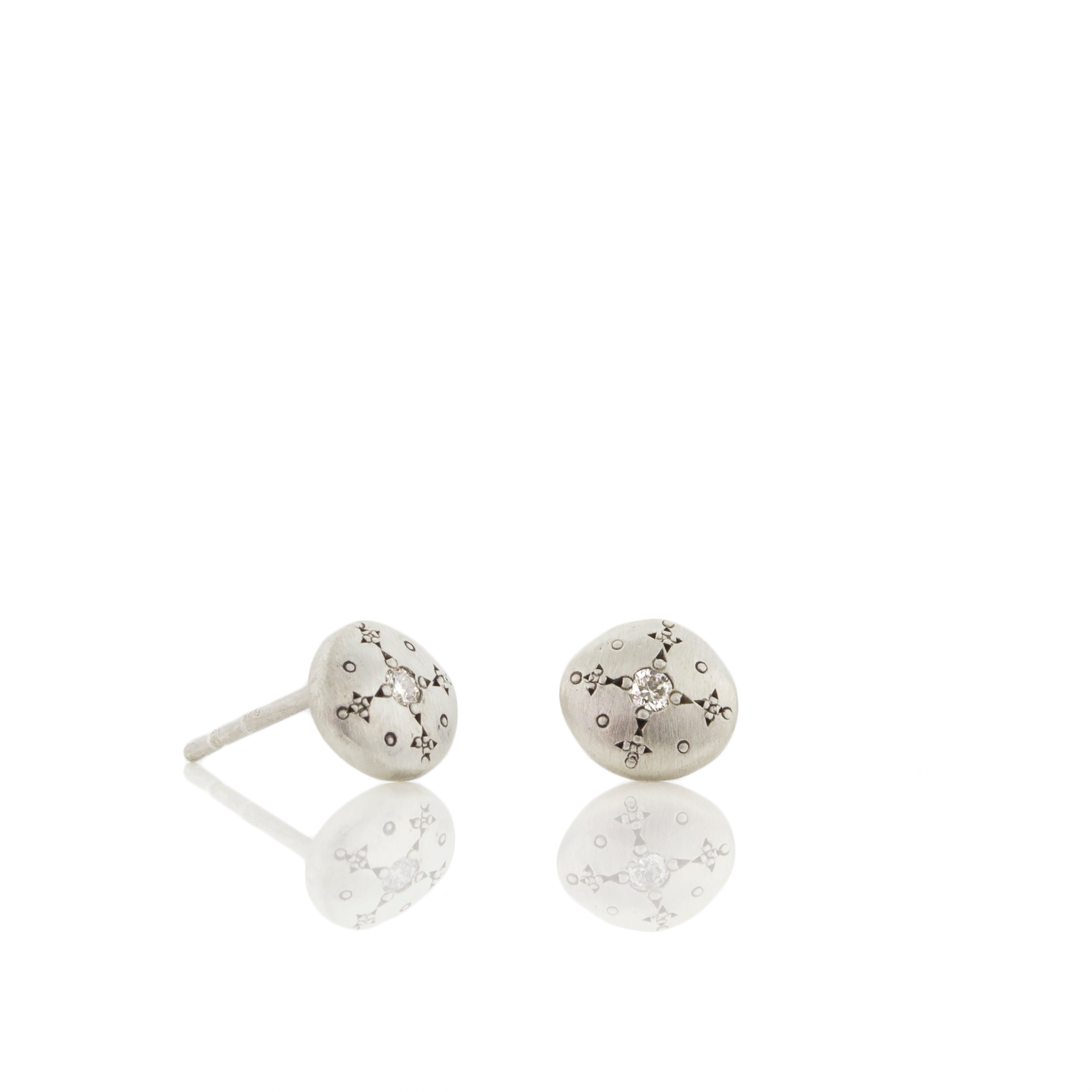 Silver Light Charm Studs