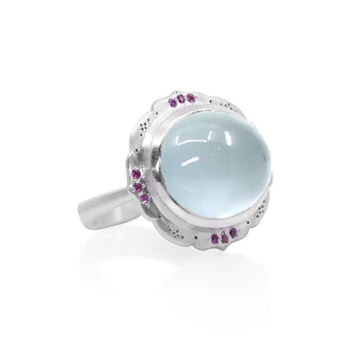 Scallop Edge Ring with Engraving